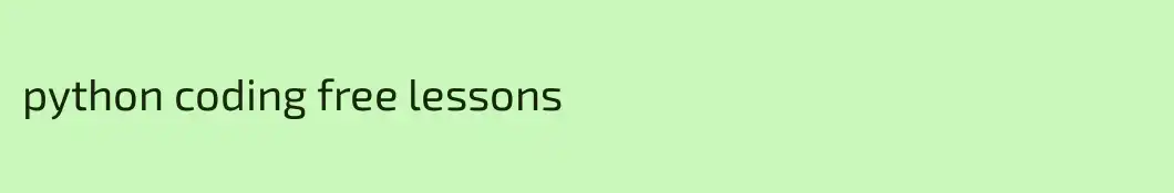 python coding free lessons